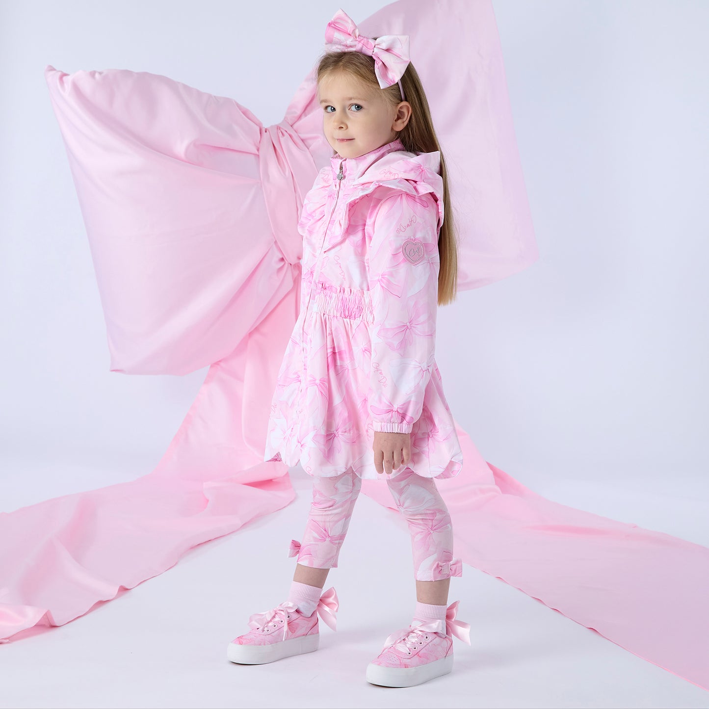 A’Dee - Bow print hooded jacket, River