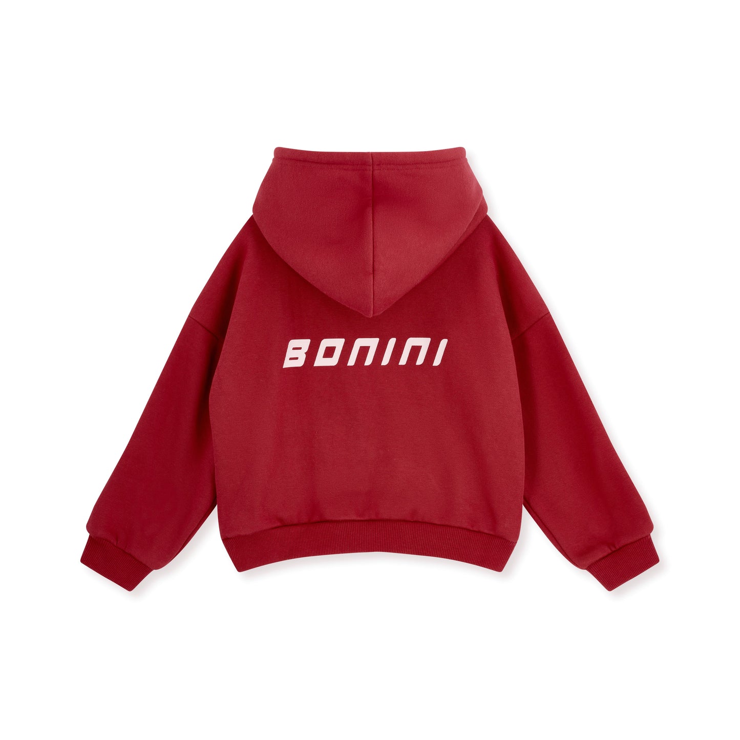 Bonini - Burgundy logo piping hoodie