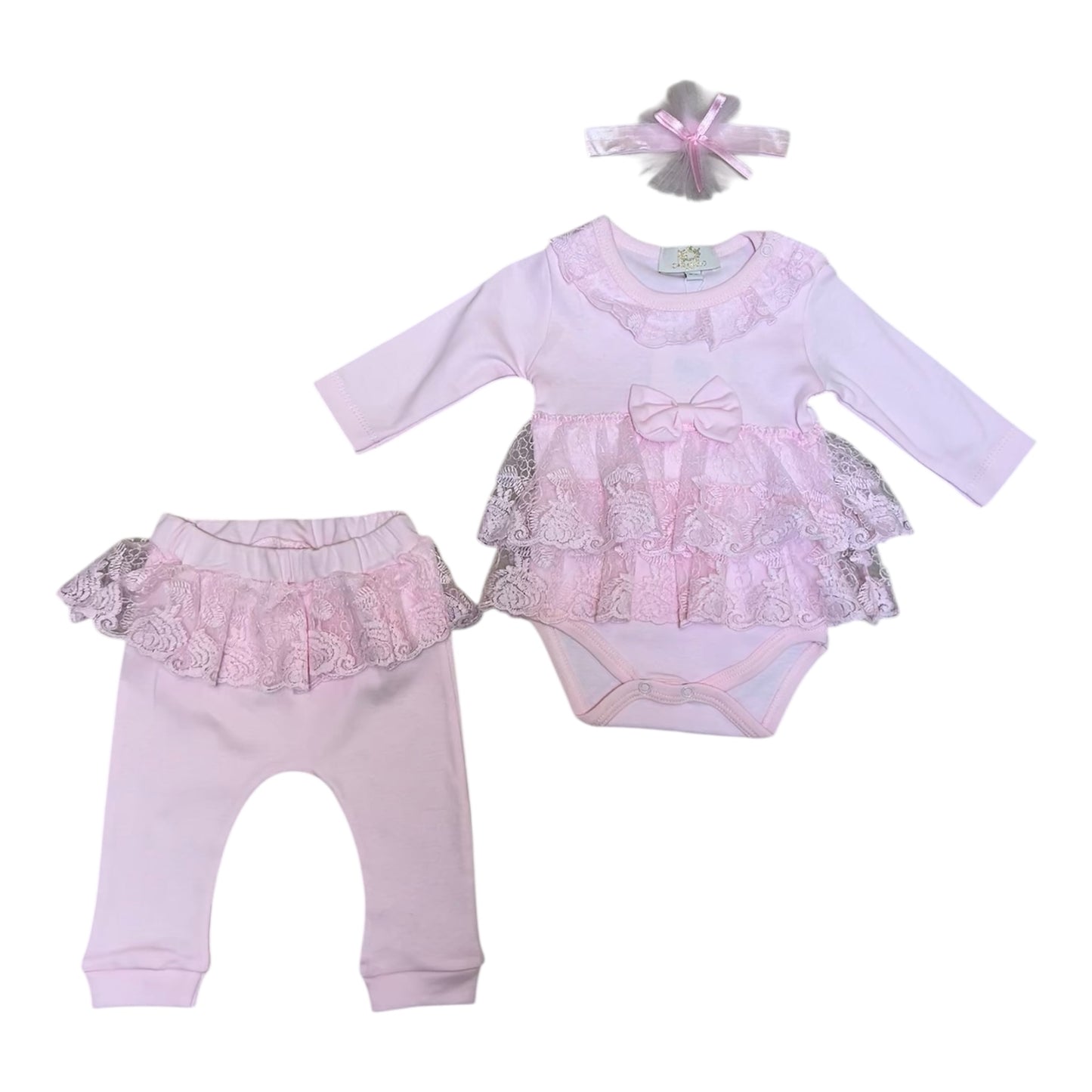Caramelo Kids - Pink 3 piece Set