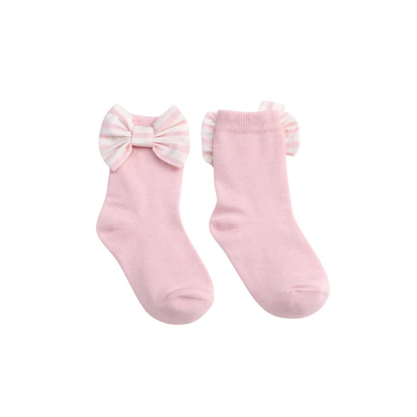 Caramelo Kids - Pink Stripe Bow Socks