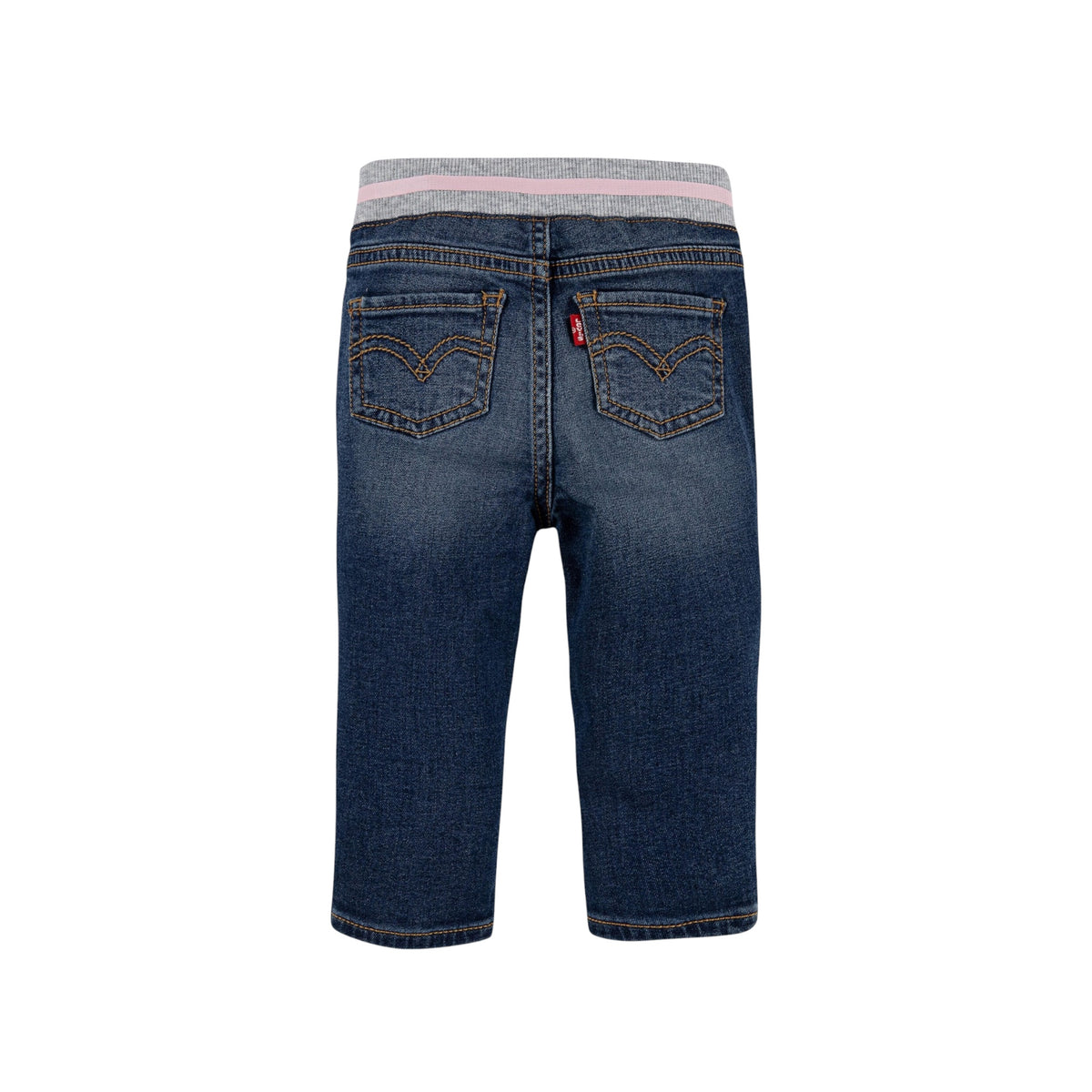 Levi's - Blue jeans with pink waist detail, (12m - 36m)