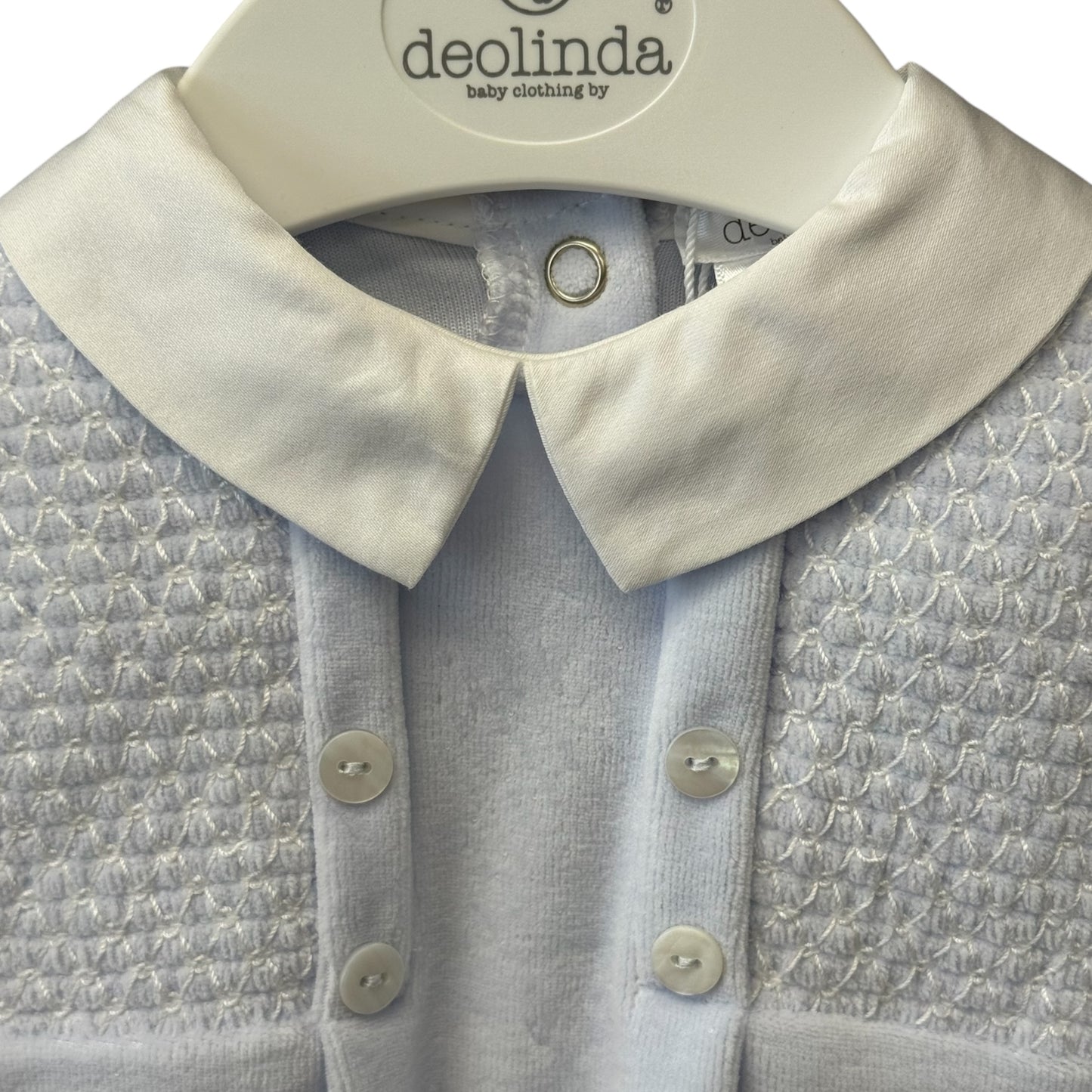 Deolinda - Pale blue, velour all in one