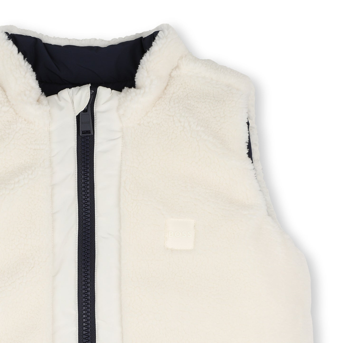 Boss - Reversible navy and cream gilet