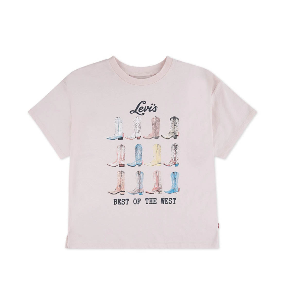 Levi's - Pink T-shirt with cowboy boots print