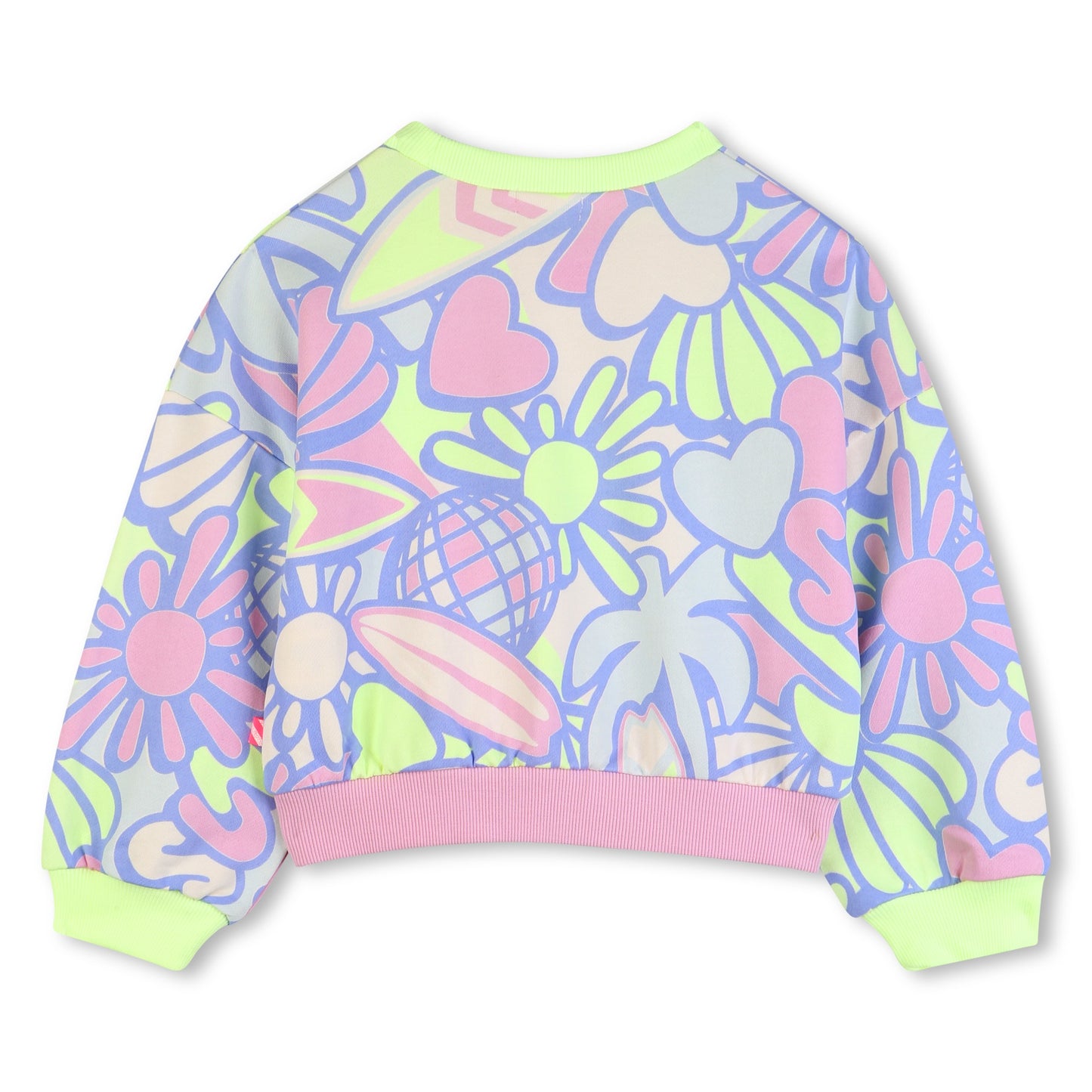 Billieblush - Pink, green, lemon patterned sweatshirt