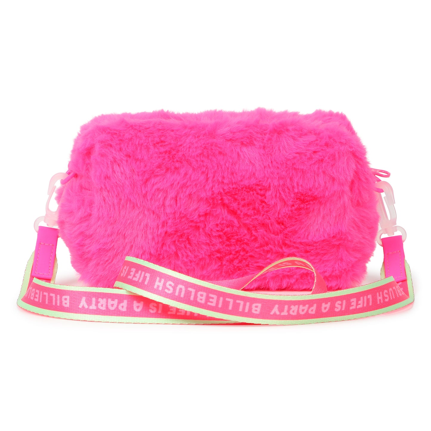 Billieblush - Pink faux fur shoulder bag with eyes
