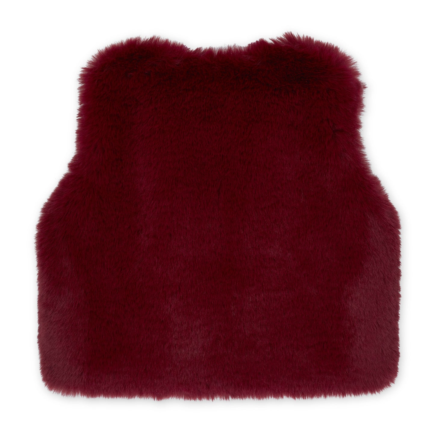 A’Dee -Soft Faux fur deep cherry gilet