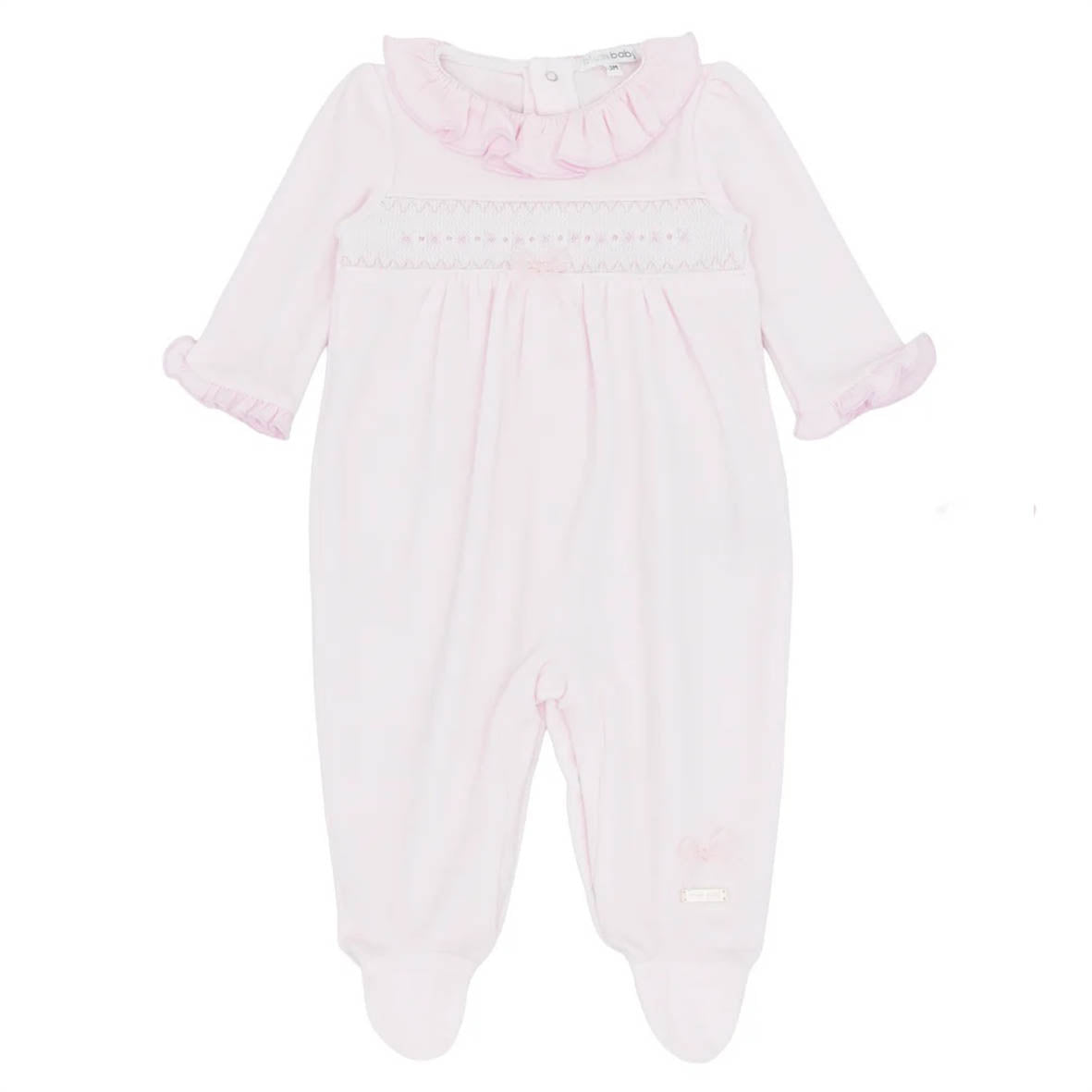 blues baby - light pink velour all in one, Mala Collection
