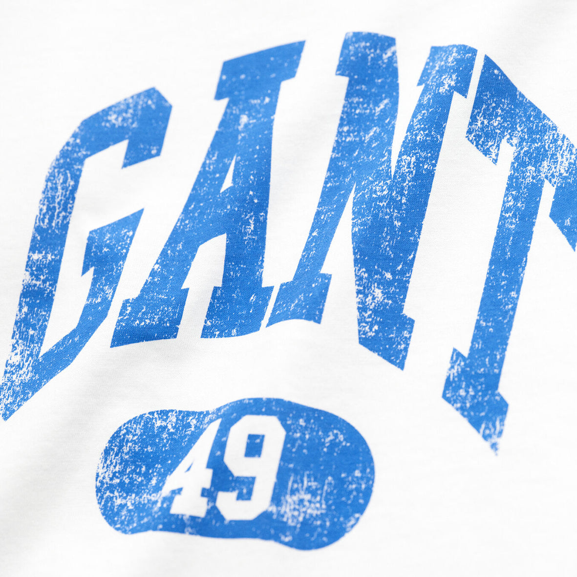Gant, T-shirts, Gant - White T-shirt with GANT 49 front print