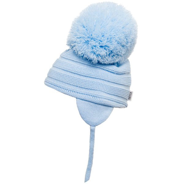 Satila, Hat, Satila - Pom pom hat, Purl, blue