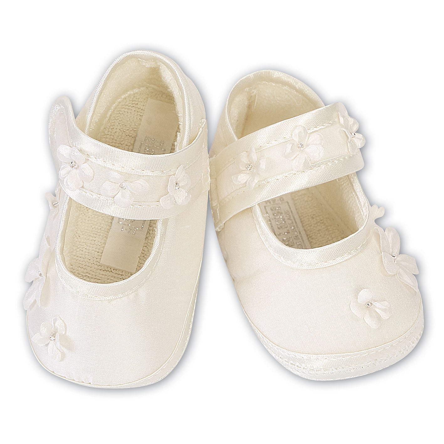 Sarah Louise, shoe, Sarah Louise - Ivory pram shoes 004437