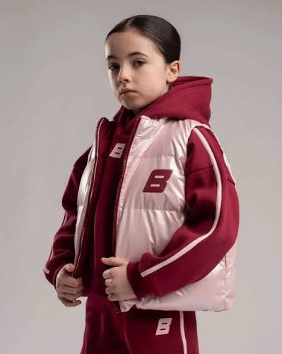 Bonini - Burgundy logo piping hoodie