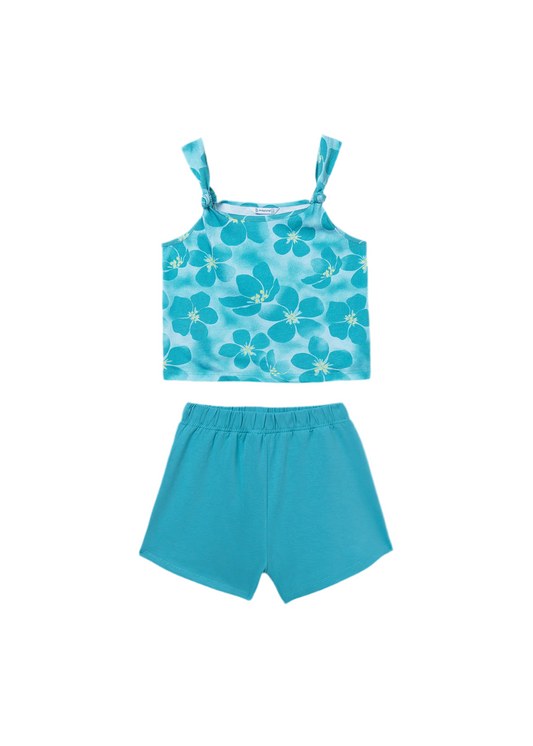 Mayoral - Aqua 2 piece shorts outfit