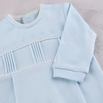 Emile et Rose - Pale blue all in one, romper with hat, Miller