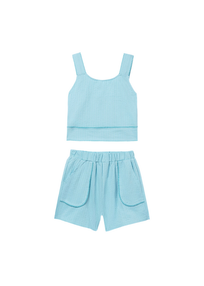 Mayoral - Aqua 2 piece shorts outfit
