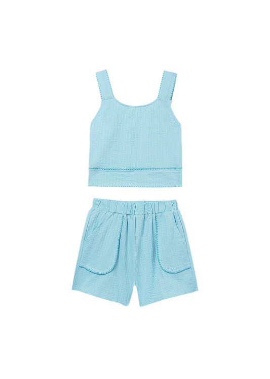 Mayoral - Aqua 2 piece shorts outfit