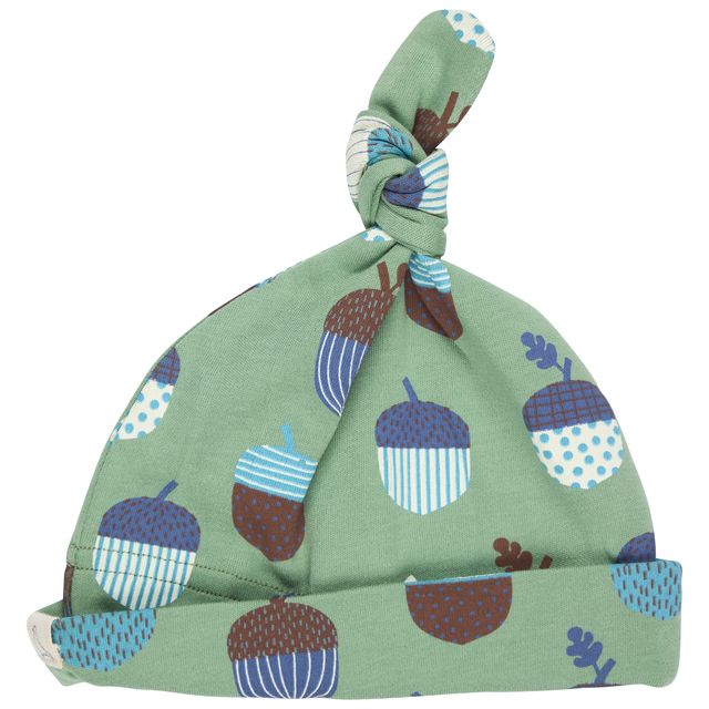 Pigeon Organics - Sage pull on hat, acorn print