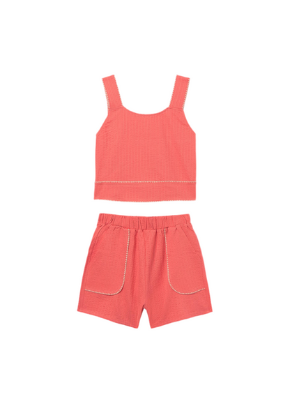 Mayoral - Coral 2 piece shorts outfit
