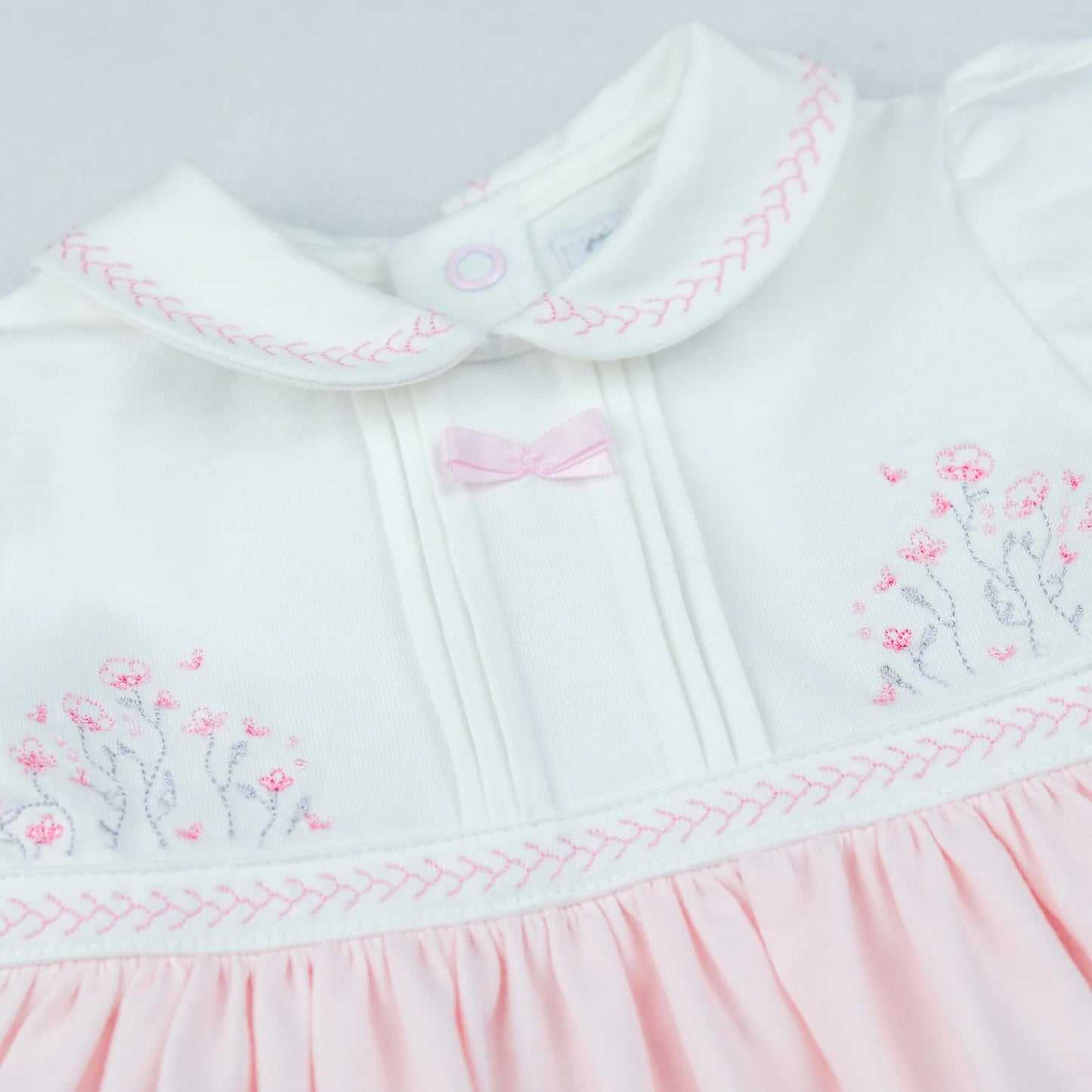 Emile et Rose - Pink and white dress with pants,