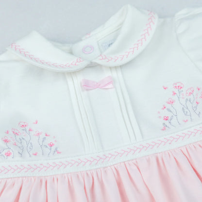 Emile et Rose - Pink and white dress with pants,