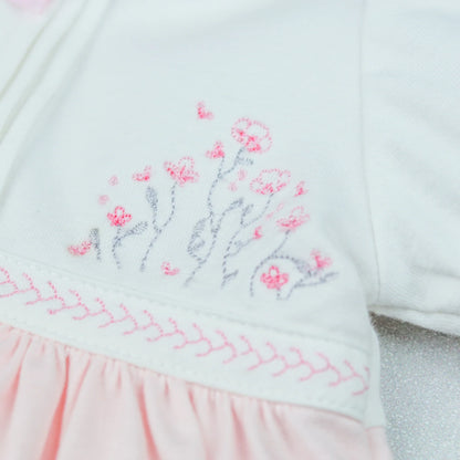 Emile et Rose - Pink and white dress with pants,