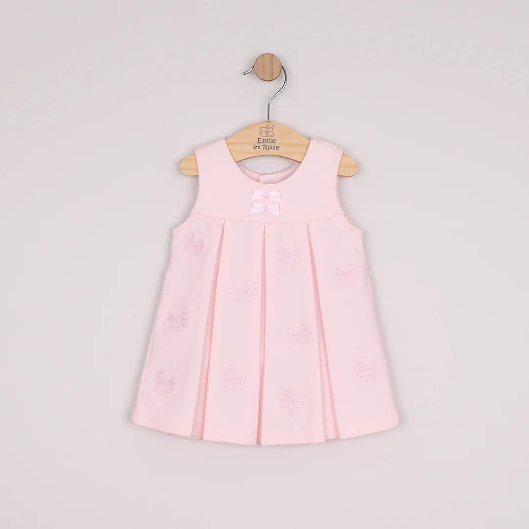 Emile et Rose - Pink pinafore dress and white top, Mitzi