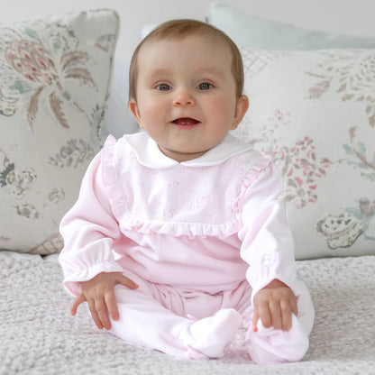 Emile et Rose - Pink velour Romper, Maddy