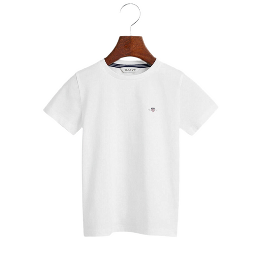 Gant, T-shirts, Gant - White shield short sleeved T-shirt