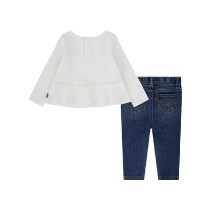 Levi’s - Girls 2 piece outfit,  jeans and LS T-shirt