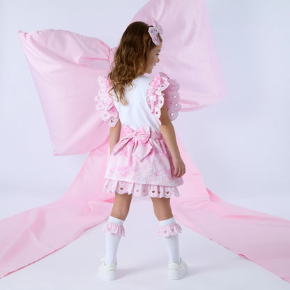 A’Dee - Bow print  mix dress