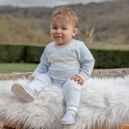Emile et Rose - knitted romper, blue