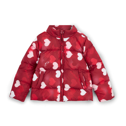 Bonini - Burgundy printed padded jacket