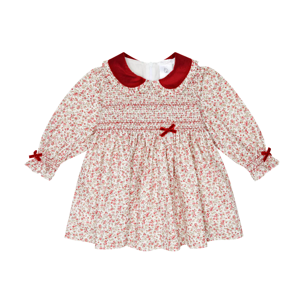 deolinda - Cream and red floral traditional dress