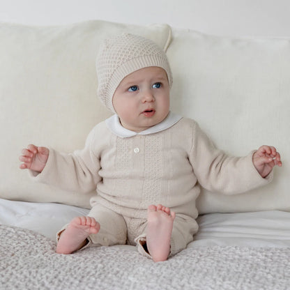 Emile et Rose - Beige knitted romper, Munro