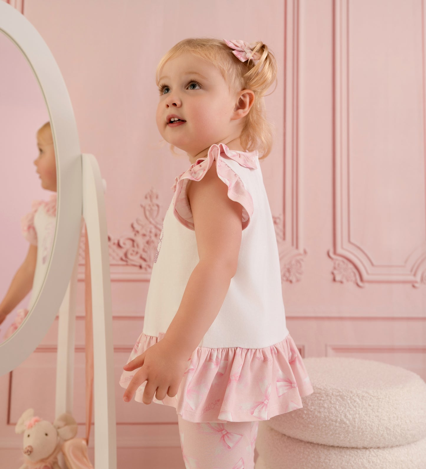 Little A - 2 piece legging set, pink blossom