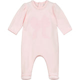 Emile et Rose, all in ones, Emile et Rose - Pink all in one with embroidered bow on front and hat