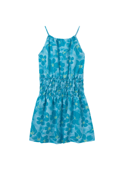 Aqua fflorsl print sun dress 