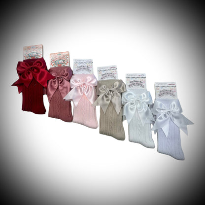 Betty Mckenzie, socks, Soft Touch - long bow socks, pink