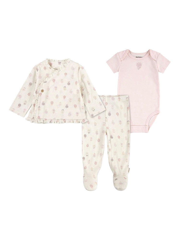 Huggies - Floral 3 piece outfit, Bodysuit, top and leggings