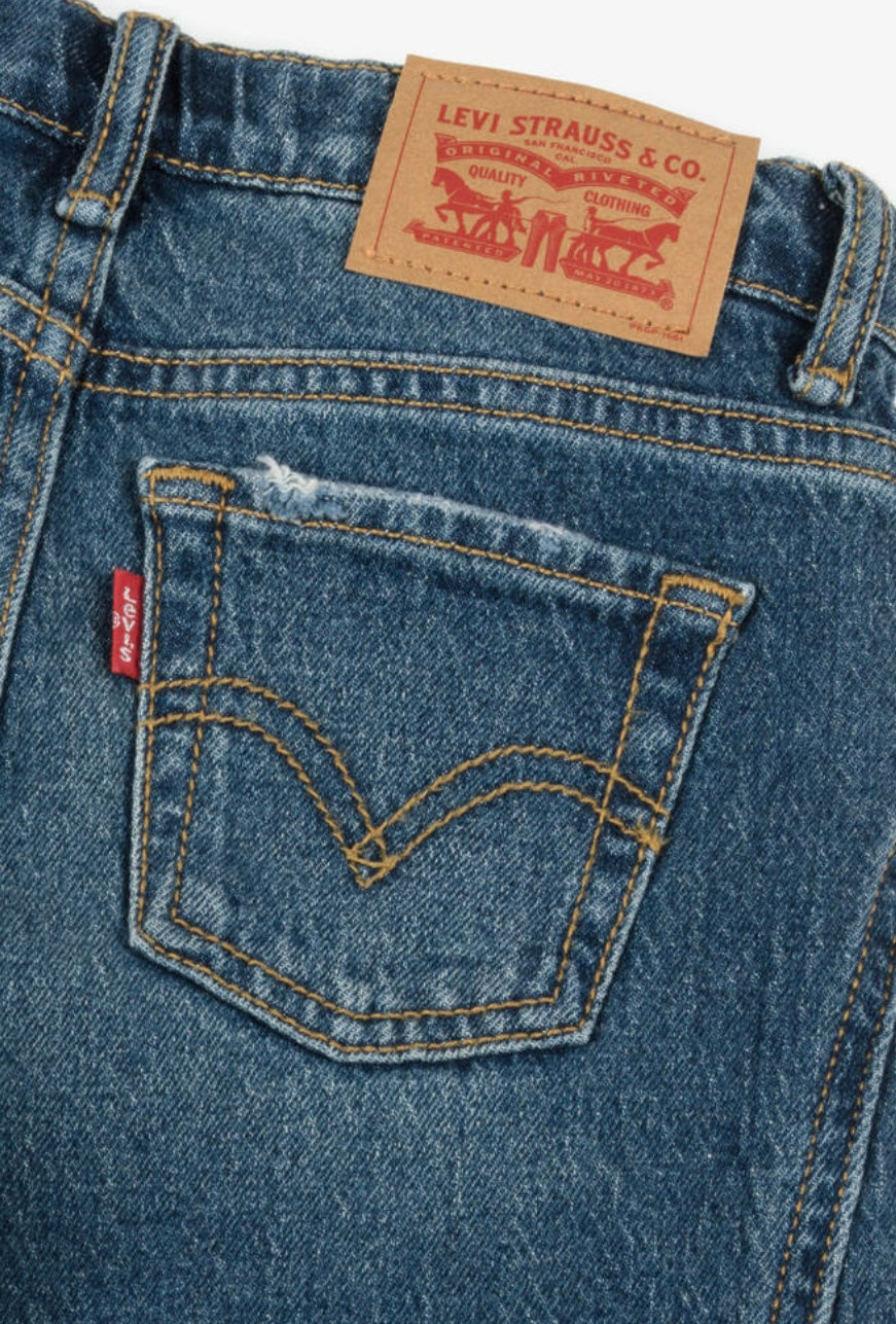 Levi’s - Blue denim wide leg, girls jeans, (4yr-8yr)