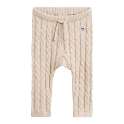 Gant - 2 piece cable knit outfit, top and bottoms, beige