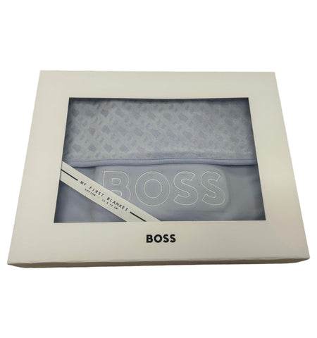 Boss, Blankets, Boss - Pale blue blanket, Embroidered BOSS branding