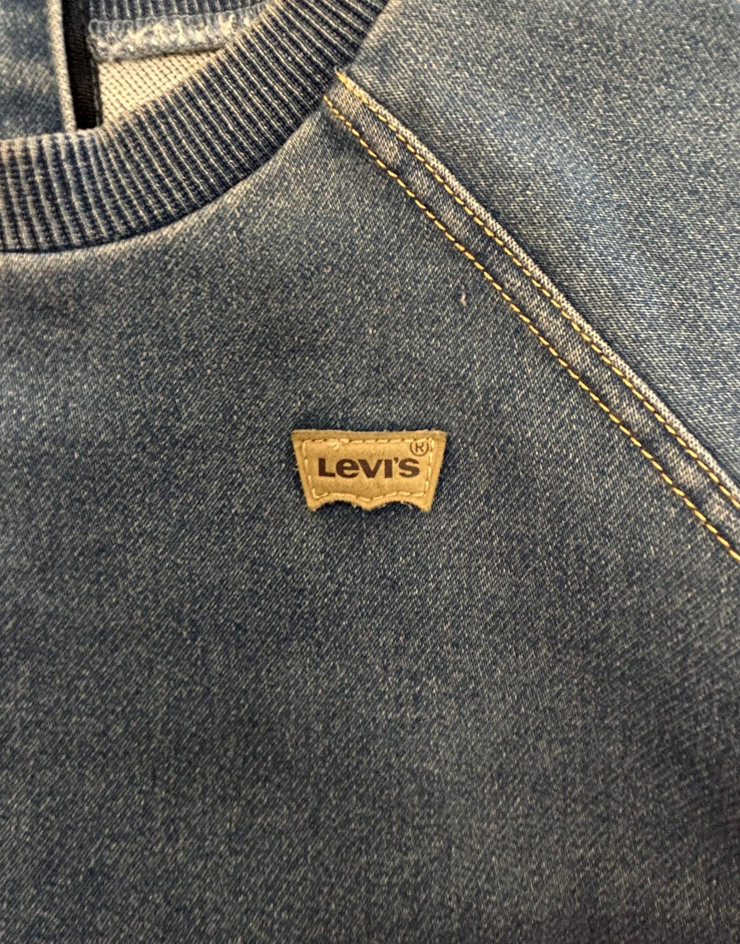 Levi's - Sweatshirt, blue denim. (12m - 36m)