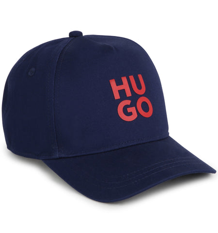 Hugo, Hats, HUGO - Navy cap with red HUGO branding on front