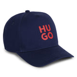 Hugo, Hats, HUGO - Navy cap with red HUGO branding on front