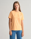 Gant, T-shirts, Gant - Crew neck, orange T-shirt, youth