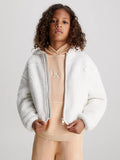 Calvin Klein, Zipper jackets, Calvin Klein - Cream fleece zipper jacket