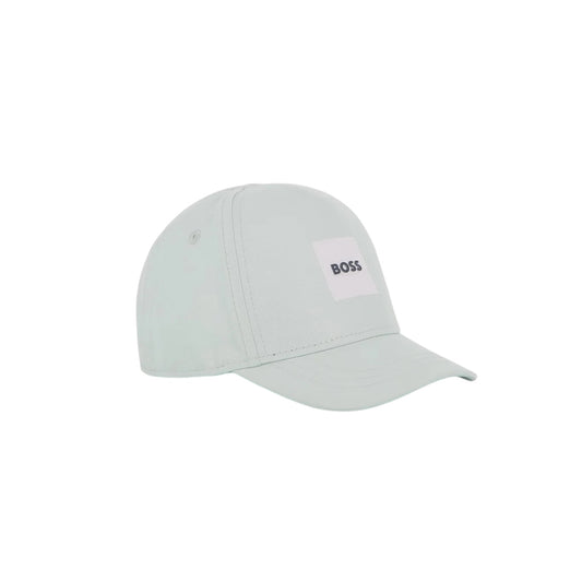 Mint green cap with 'BOSS' logo on a white background at the front