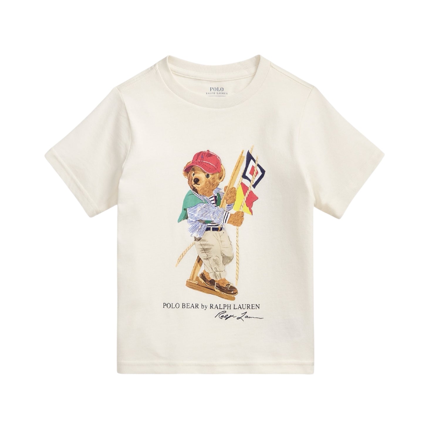 Ralph Lauren - Ivory T-shirt with signature bear front print