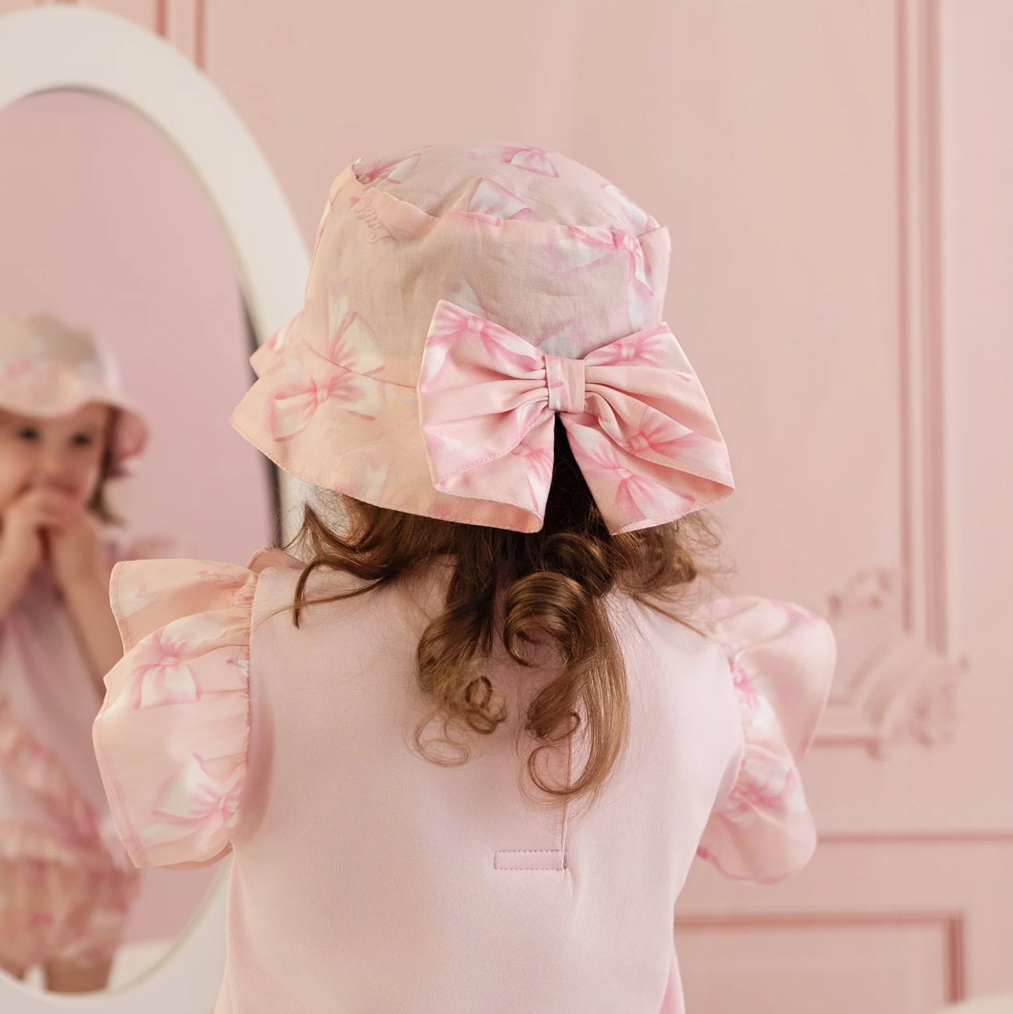 Little A - Sun hat, pink blossom